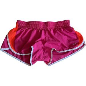 Nike Dri Fit Large Pink Built in Brief Draw String Athletic Shorts
